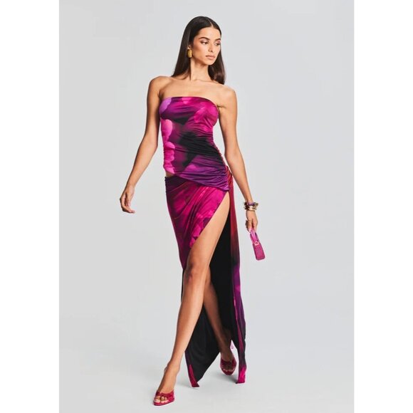 Retrofete Elira Dress in Acid Roses New Small Womens Long Maxi Gown - Picture 1 of 13